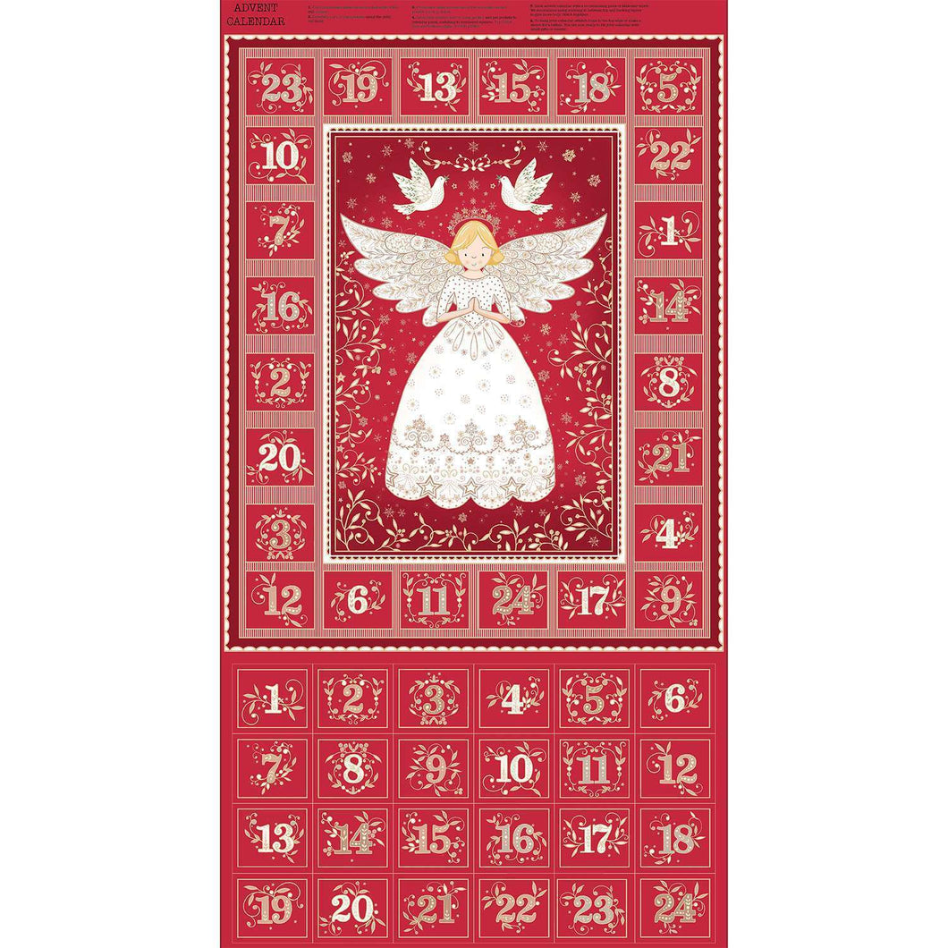 Christmas Angels Advent Calendar - Red