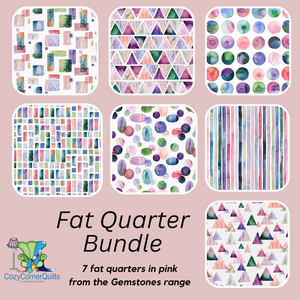 Gemstones Bundle in Pinks - 7 Fat Quarters