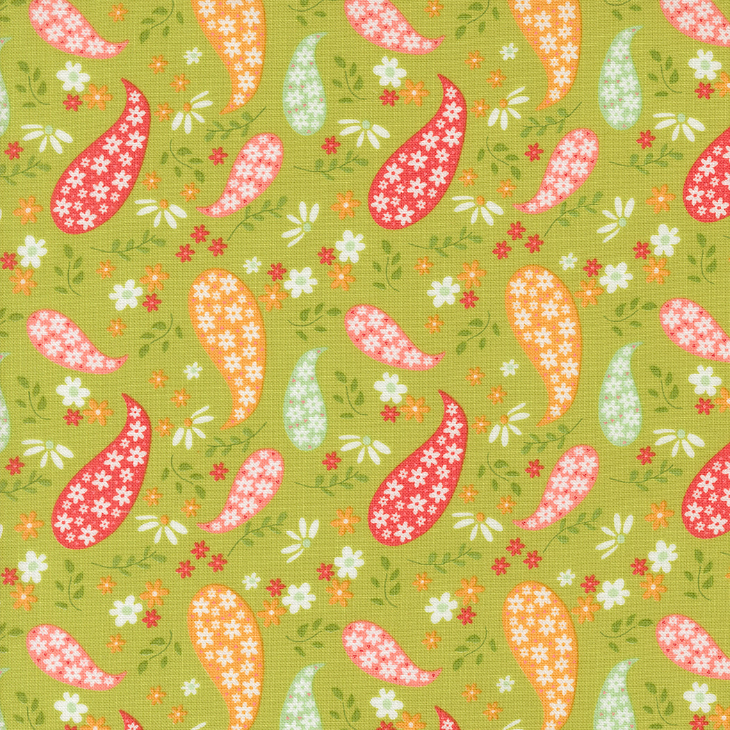 Raspberry Summer - Paisley - Lime