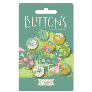 Sunday Brunch Buttons - Green - 8 pack