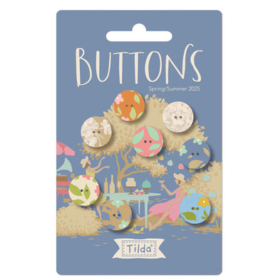 Sunday Brunch Buttons - Blue - 8 pack