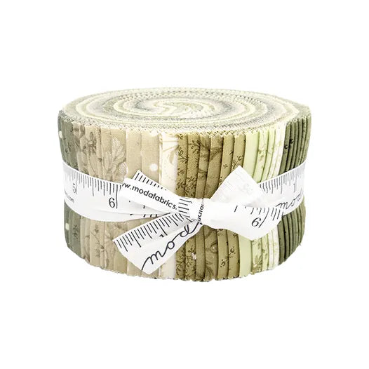 3 Sisters Meadow Greens - 2.5 inch Jelly Roll - 40 pieces