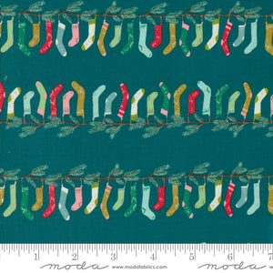 Cozy Wonderland - Stocking Stripe - Teal