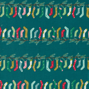 Cozy Wonderland - Stocking Stripe - Teal