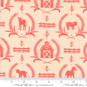 Willow's Farm - Farmyard Damask - Blush