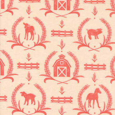 Willow's Farm - Farmyard Damask - Blush