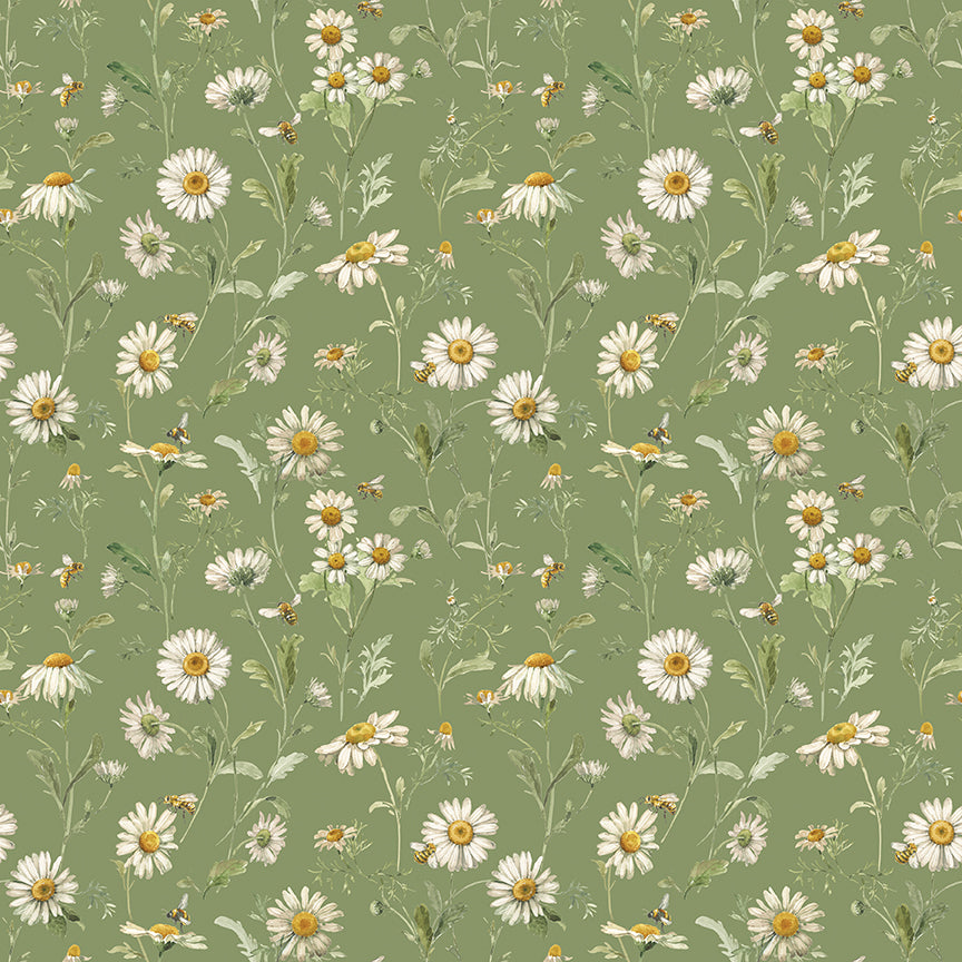 Love Me More - Daisies in Green