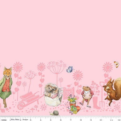 Peter Rabbit & Friends - Border Pink