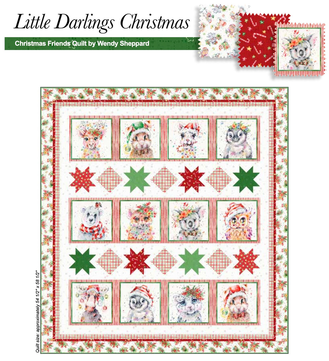 Little Darlings Christmas Friends Quilt Kit