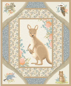 Jen Digital Art Cot Panel - Kangaroo