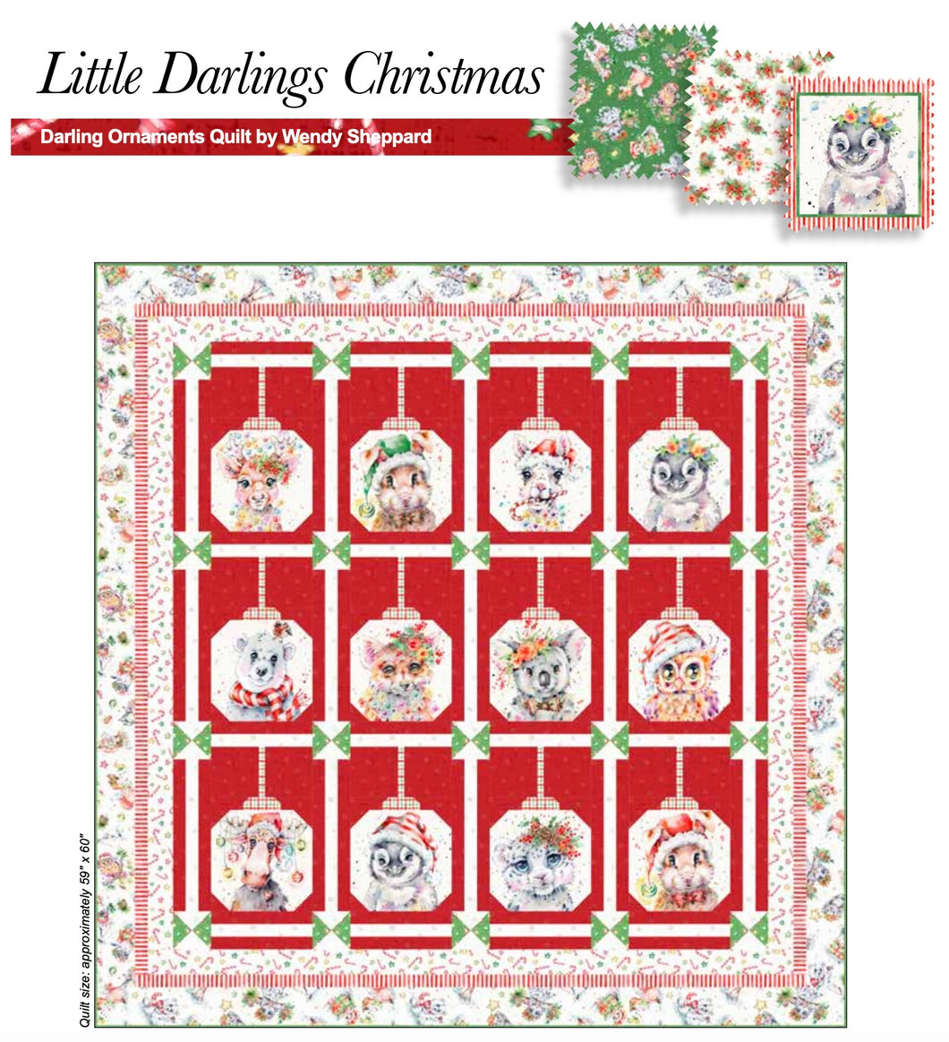 Little Darlings Christmas Ornament Quilt Kit