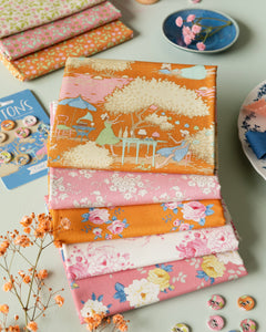 Sunday Brunch Fat Quarter Bundle - Pink/Ginger