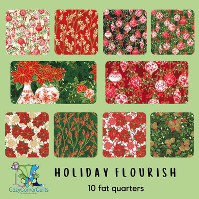 Holiday Flourish Bundle - 10 Fat Quarters