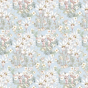 May Gibbs - Pastel Flowers Light Blue