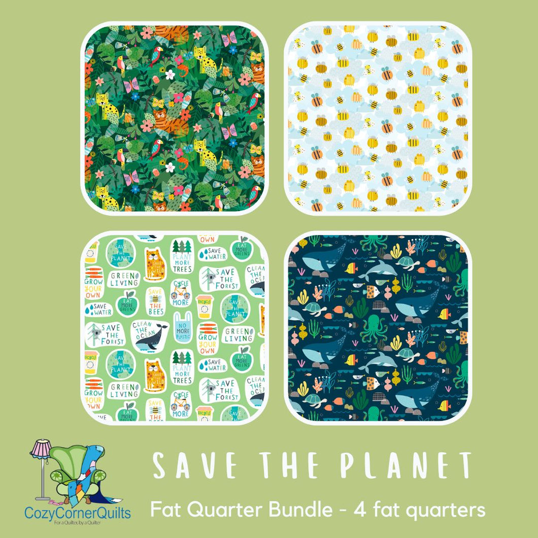 Save the Planet Fat Quarter Bundle