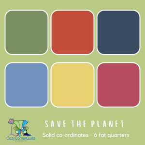 Save the Planet - Solid Fat Quarter Bundle