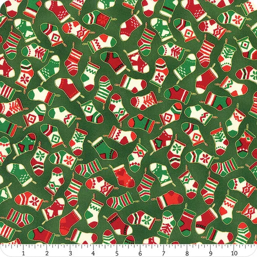 Holiday Charms - Stockings Green