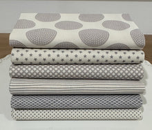 Load image into Gallery viewer, Tilda Basics Fat Quarter Bundle in Greys - 6 pieces