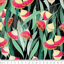 Load image into Gallery viewer, Gum Blossom Black Backing - 108&quot; (sold by 1/2 metre)